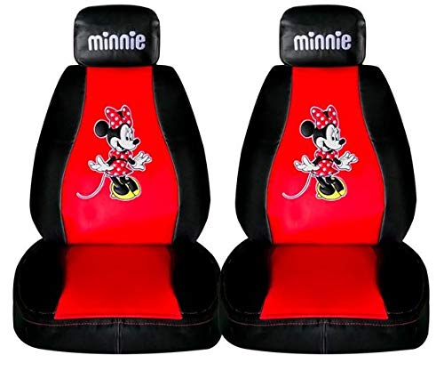Amazon | ミニーマウス 自動車シートカバー (限定版) 人工皮革 PVC